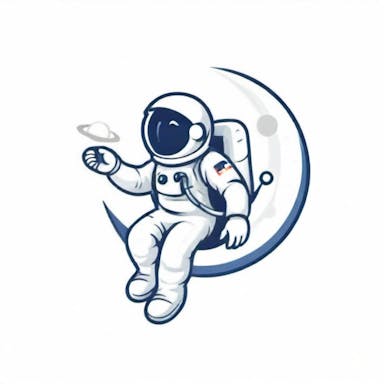 Astronaut sitting on moon