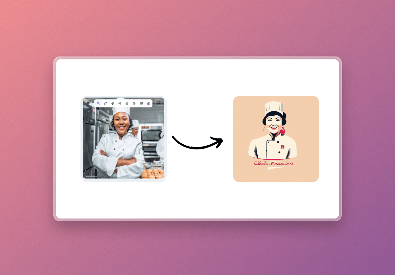 Ejemplo de convertidor de imagen a logotipo con IA: Sketch Logo AI