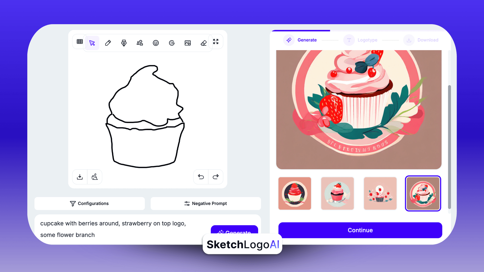 Sketch Logo AI allow you to generate a professional ai logo in minutes.